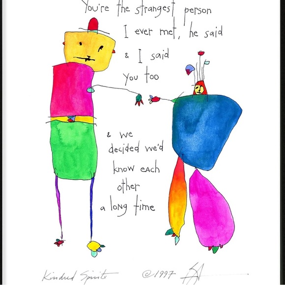 Kindred Spirits Brian Andreas signed print 1997 - Picture 9 of 10